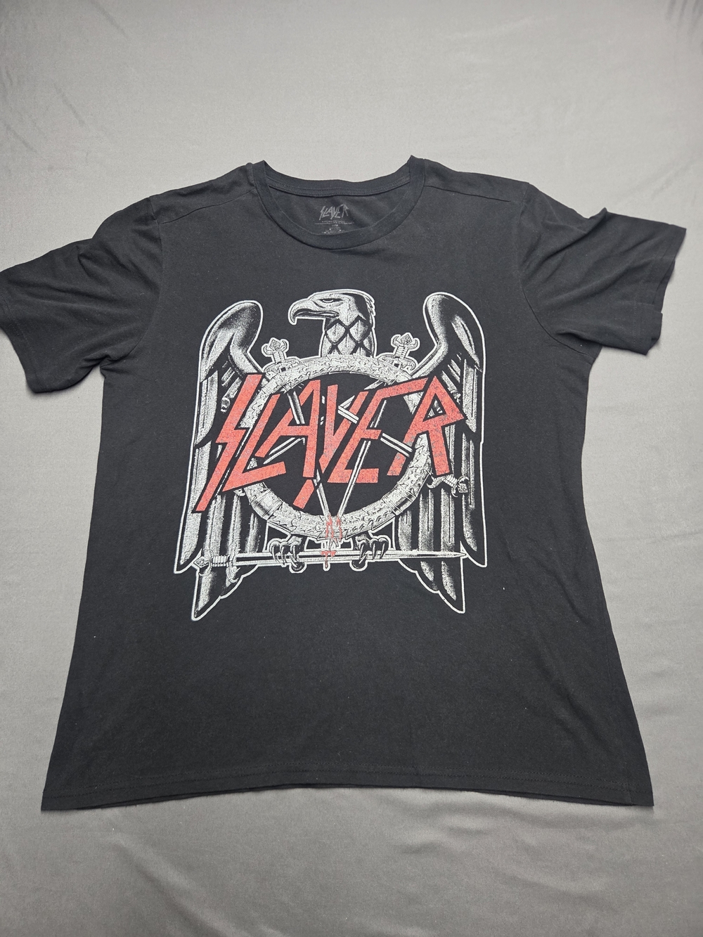 Official Slayer Eagle Logo T-Shirt Size M Black Thrash Metal Band Merch Graphic